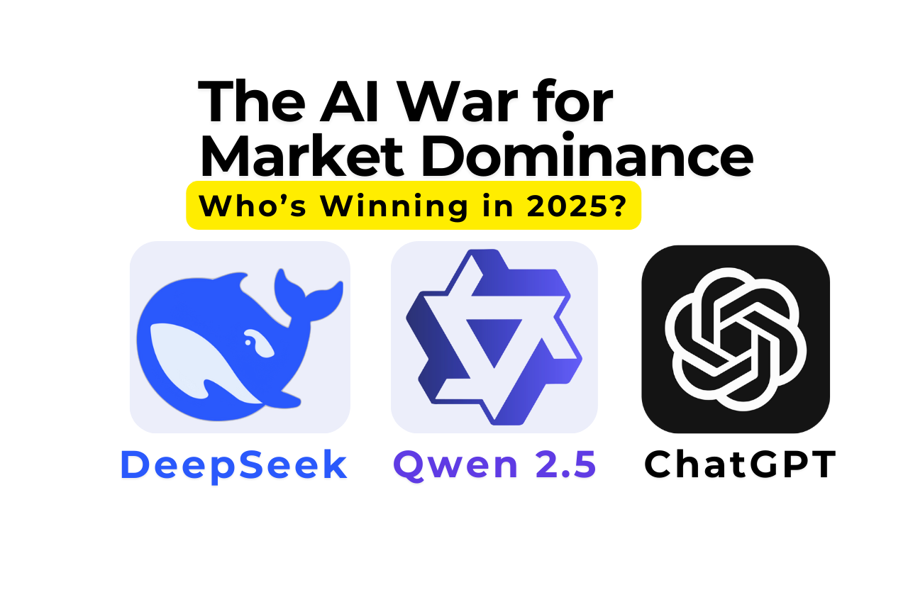 ChatGPT vs DeepSeek vs Qwen: The AI War for Market Dominance – Who’s Winning in 2025?